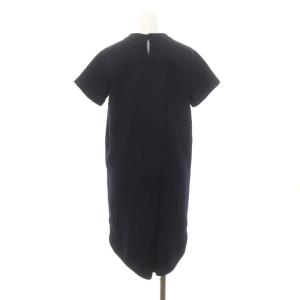 FOXEY NEW YORK SQUAR COMBO ワンピース 膝丈 半袖 38 紺 ネイビー /DO OS