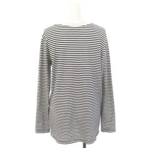 Deuxieme Classe COCO Stripe Tシャツ No5 カットソー 長袖 ボーダー クルーネック F 黒 ブラック 白 ホワイト 21070500712130