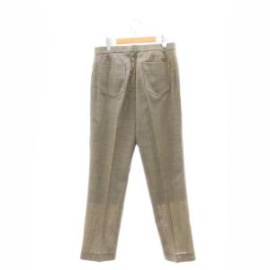 Drawer ウールスラックスパンツ テーパード センタープレス シルク 40 茶 ブラウン /CX OS