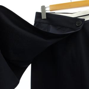 ADORE 24SS アシメレイヤードスカート ロング ミモレ 36 紺 ネイビー