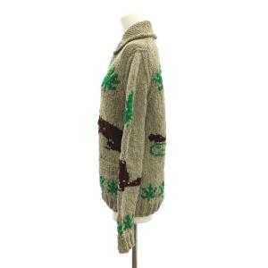 JUNYA WATANABE MAN PINK コムデギャルソン AD2004 カウチンニットブルゾン ニットジャケット ジップアップ グレー 茶色 緑