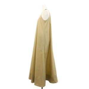 ESTNATION 24SS アメリカンスリーブフレアワンピース ロング 38 M ベージュ SH /SY OS