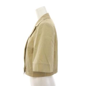 ESTNATION 24SS コットンナイロンショートダブルジャケット 半袖 36 S ベージュ SH