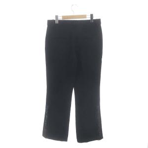 N°21 裾ラッフルスラックスパンツ フリル 40 黒 ブラック