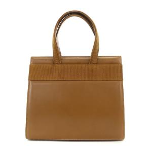 Salvatore Ferragamo BA214178ヴァラリボンハンドバッグ レザー ブラウン