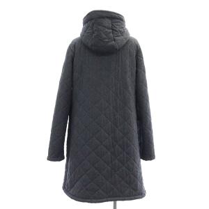 MACKINTOSH スコットランド GRANGE フード付きコート アウター ロング ボア ウール 黒 ブラック