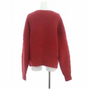 ADORE アルパカ ケーブルニット セーター 長袖 38 赤 レッド