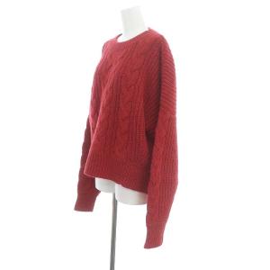 ADORE アルパカ ケーブルニット セーター 長袖 38 赤 レッド