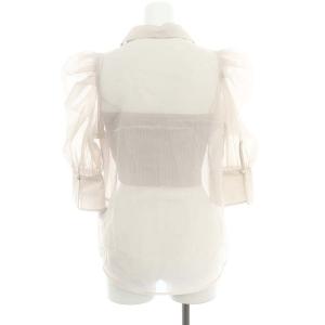 SNIDEL 23SS Susニットビスチェオーガンブラウス シャツ 七分袖 F ピンクベージュ