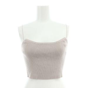 SNIDEL 23SS Susニットビスチェオーガンブラウス シャツ 七分袖 F ピンクベージュ