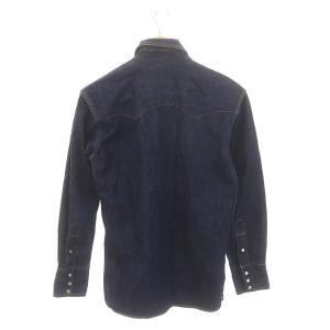 THE FLAT HEAD デニムシャツ 長袖 前開き 紺 ネイビー