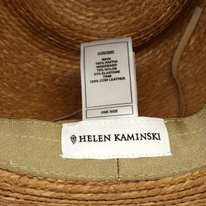 HELEN KAMINSKI ラフィアハット 麦わら帽子 ベルト 茶 ブラウン