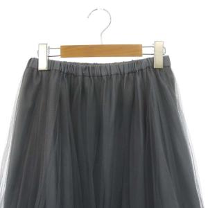 TO BE CHIC チュールバルーンスカート ひざ丈 46 グレー