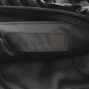 TO BE CHIC 総フリル トートバッグ ハンド ナイロン 黒 ブラック