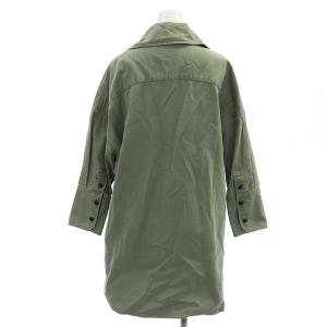 MADISONBLUE コットンミリタリーシャツ 七分袖 01 S スモークグリーン