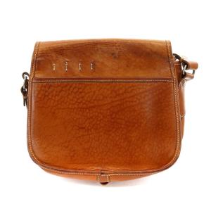 RUGBY RALPH LAUREN レザーフラップショルダーバッグ ブラウン