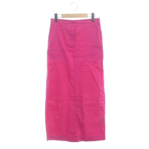 24SS CRISP LINEN SKYE スカート ロング マキシ丈 タイト リネン 038 ショッキングピンク