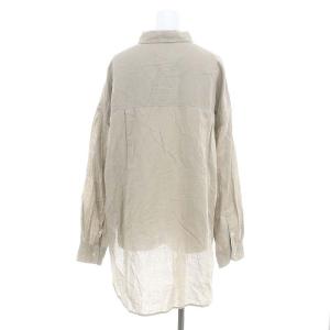 Spick&Span 23AW HEMPローンルーズシャツ 長袖 チュニック グレージュ