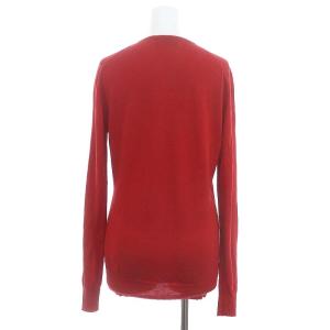 JOHN SMEDLEY ウール クルーネック カーディガン ニット 長袖 M 赤 レッド