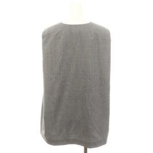 TOMORROWLAND collection 24SS ファインウーステッドウール ブラウス ノースリーブ チュニック丈 36 杢グレー /MI OS