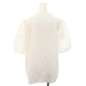 BALLSEY 24SS プロセスドコットン スカーフタイブラウス 半袖 36 白 ホワイト /MI OS SH