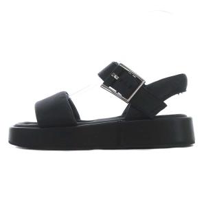 Clarks alda strap サンダル 厚底 ストラップ スクエアトゥ レザー UK3 22.0cm 黒 ブラック