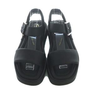 Clarks alda strap サンダル 厚底 ストラップ スクエアトゥ レザー UK3 22.0cm 黒 ブラック