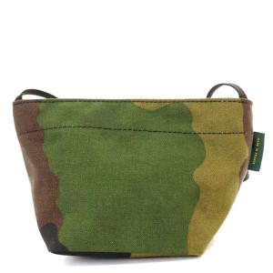 Hervé Chapelier ショルダーバッグ ミニバッグ カモフラ ナイロン カーキ 茶 緑