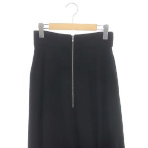CLANE 23SS W FACE FRONT ZIP FLARE SKIRT フレアスカート ロング 2 M 黒 ブラック