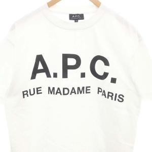 A.P.C. 23SS EDIFICE別注 ロゴプリント オーバーサイズ Tシャツ プルオーバー 半袖 XS 白 ホワイト