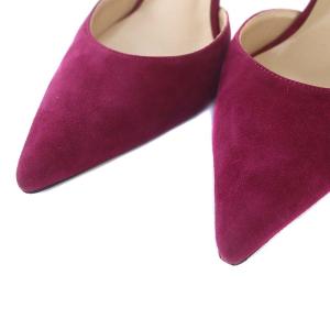 MANOLO BLAHNIK テイラー Taylor パンプス ポインテッドトゥ ハイヒール 37 24.0 赤 レッド グレー