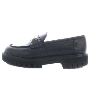 ESTNATION チャンキーローファー ビットローファー 厚底 37 24cm 黒 ブラック