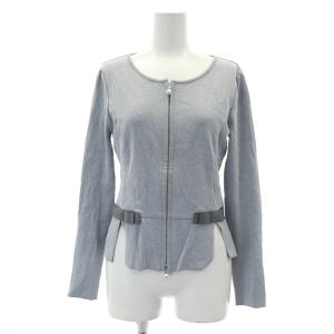 ベーシック basic ジップニットカーディガン 長袖 36 グレー /DF OS