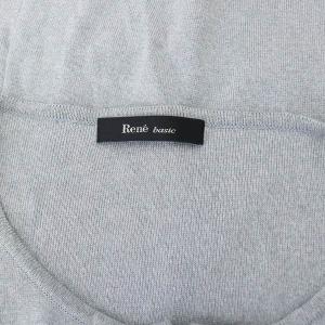René ベーシック basic ジップニットカーディガン 長袖 36 グレー /DF OS