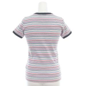 HYSTERIC GLAMOUR ボーダー ヒスガール プリントリンガーTシャツ カットソー 半袖 F マルチカラー