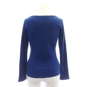 HYSTERIC GLAMOUR ボートネック ロゴ ロンT Tシャツ カットソー 長袖 コットン F 青 ブルー