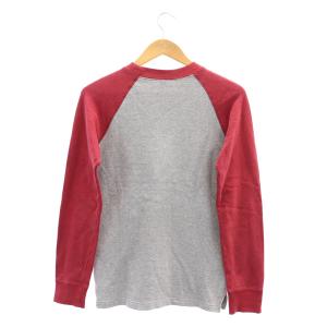 HYSTERIC GLAMOUR スウェット トレーナー 長袖 ロゴ ラグランスリーブ F グレー 赤 レッド