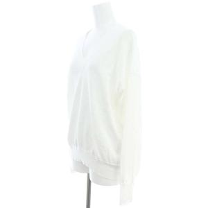 L'Appartement 24SS BASIC KNIT V PULLOVER ニット カットソー 長袖 Vネック コットン 白 ホワイト
