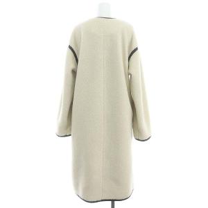 JOURNAL STANDARD Ecopelボアパイピングコート ノーカラーコート アウター ロング F アイボリー