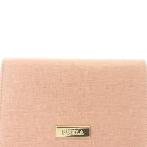 FURLA 三つ折り 財布 レザー ロゴ ピンク