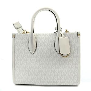 MICHAEL KORS MIRELLA SM SHOPPER TZ XBODY ハンドバッグ ショルダーバッグ 2way レザー 白 ホワイト