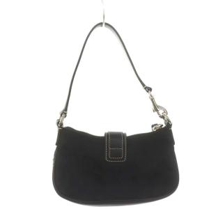 COACH バックルデミポーチ ハンドバッグ レザー 黒 ブラック 6362