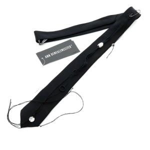 ANN DEMEULEMEESTER ネクタイ 装飾付き シルク 絹 黒 ブラック SH