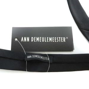 ANN DEMEULEMEESTER ネクタイ 装飾付き シルク 絹 黒 ブラック SH