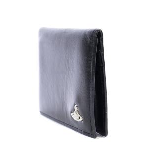 Vivienne Westwood 二つ折りカードケース オーブ レザー  ブラック