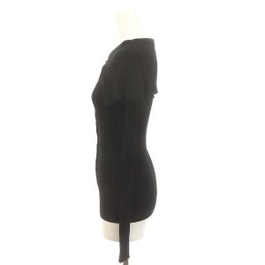 ESTNATION 22AW ラメリブビックカラーカーディガン 長袖 ニット F 黒 ブラック