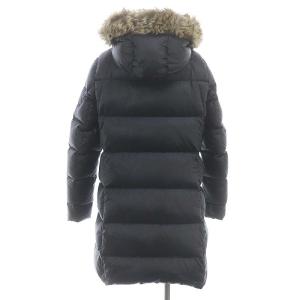 POLO RALPH LAUREN ダウンコート アウター ロング フード付き フェイクファー XS 黒 ブラック
