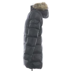 POLO RALPH LAUREN ダウンコート アウター ロング フード付き フェイクファー XS 黒 ブラック