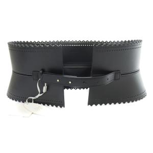 石井美保 &ROSY レーザーカット ペプラムベルト 黒 ブラック（2024/10