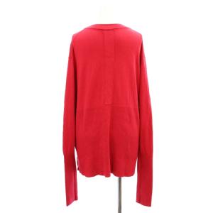 kei shirahata ロングリブニットカーディガン 前開き シルク カシミヤ混 F 赤 レッド